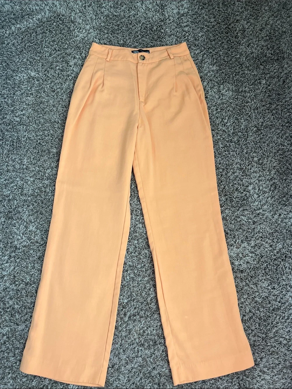Zara orange Wide-Leg Trousers